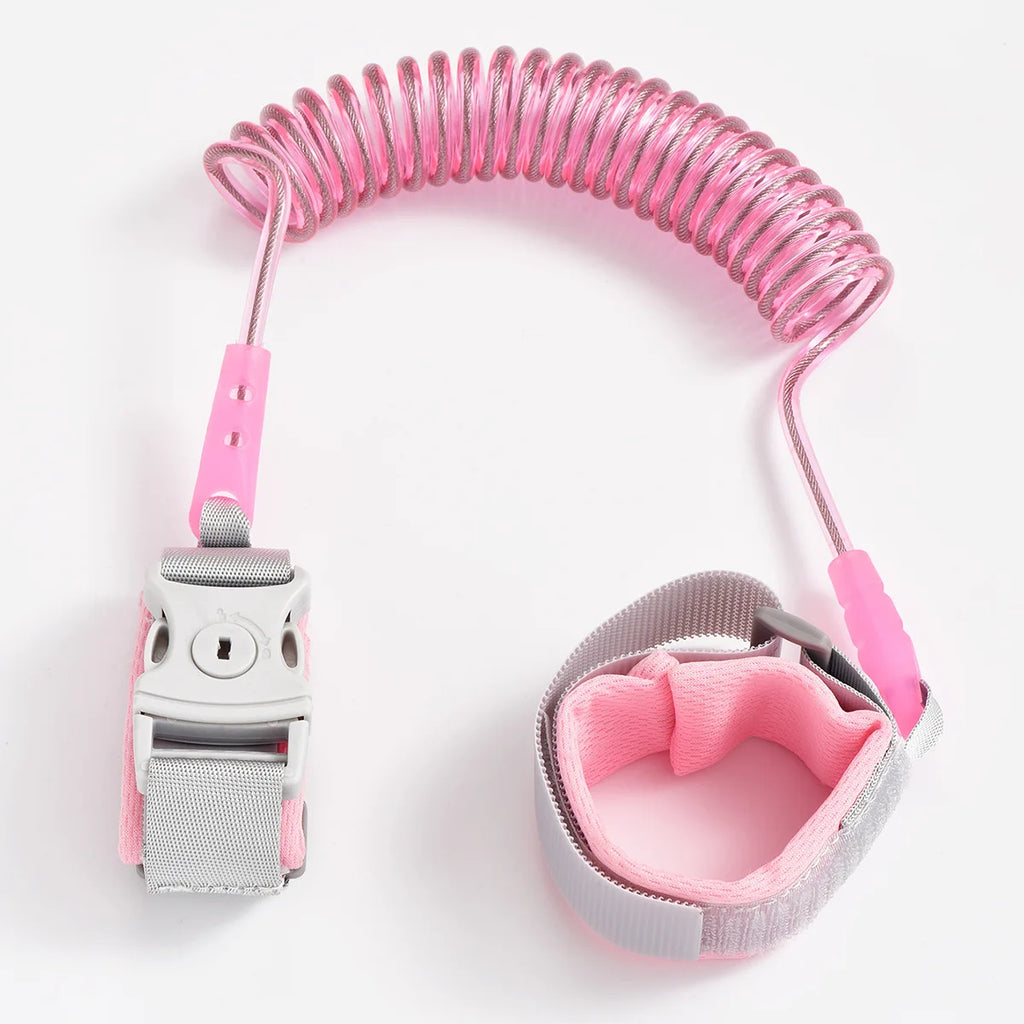 Baby Safety 2M Anti Lost Traction Rope for Kids Wristband Lock and Key Safety Traction Belt for Children Travel Outdoor