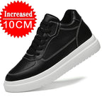 High Quality Men Sneakers Elevator Shoes for Men Fashion Casual Shoes Comfortable Leather Sports Shoes height increase 6/8/10cm