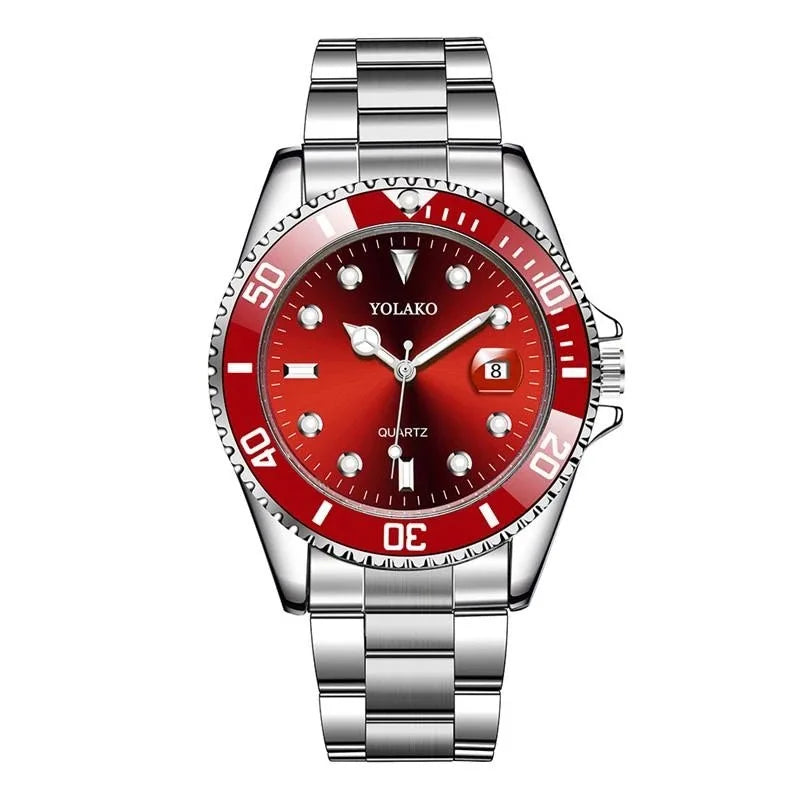 Fashion Watch Casual Clock Montre Homme Business Men Quartz Watch Calendar Green Water Wok Ghost Sport Men Wristwatch
