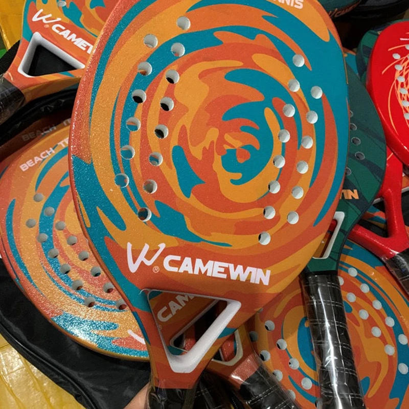 Newest High Quality Beach Tennis Racket Carbon Fiber Beach Tennis Racket Soft EVA Surface Tennis Racquet with Bag Lightweight