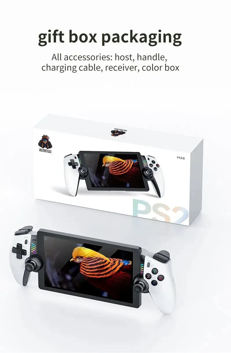 M28 Portable Retro Video Game Console 7.1" HD LCD 128GB 4000mAh 3D Game Support PS2 30+ Simulators Dual Joystick
