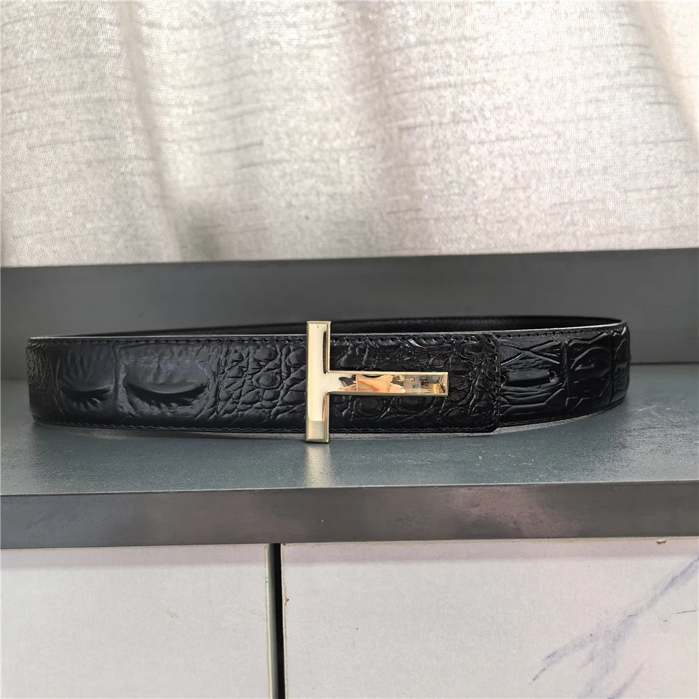 2026 Width 3.8cm Famous Brand Belt Men Top Quality Luxury Leather Belts for Men Strap Metal Belt Fashion Women's Belt jeans