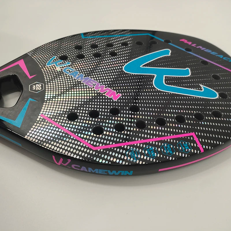 Camewin 3K Beach Tennis Racket Full Carbon Fiber Rough Surface Outdoor Sports Racket For Men Women Adult Tennis Racket The New