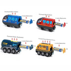 Battery Operated Locomotive Pay Train Set Fit for Wooden Railway Track Powerful Engine Bullet Electric Train for Boys Girls Gift