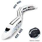 Kids DIY Simulation High Speed Railway Train Toy Electric Sound Light Model Train Track Set Toys for Children's Birthday Gift