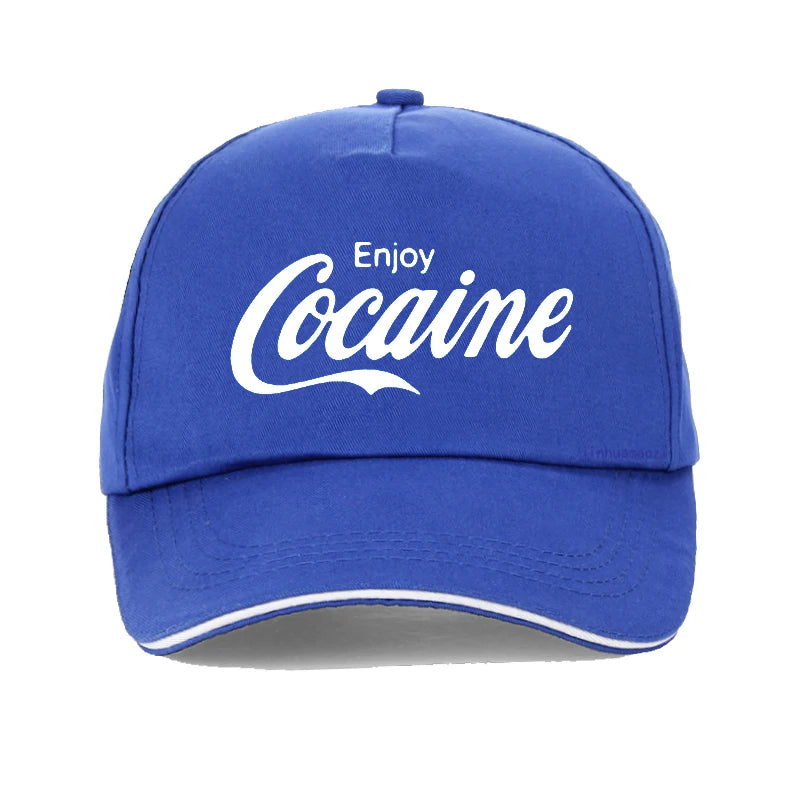 funny Enjoy Cocaine men cap Fashion women new summer sun hat Causal Unisex Outdoor Fishing hunting baseball caps