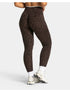 Teveo Tight-fitting Leopard-print Seamless Yoga Pants with Nude-skin High Elasticity Suitable for Fitness Running Pants