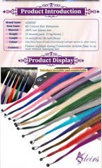 ADEIRS Color  8D Tip Hair Extensions 100% Real Human Hair Microbeads Extensions Color Purple Blue Pink Gray 18-20inch