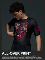 X-TIGER GALE SERIES Men's Cycling Jersey Short Sleeve Slim Fit Rock Punk Style Breathable Maillot for Mountain Road Bike