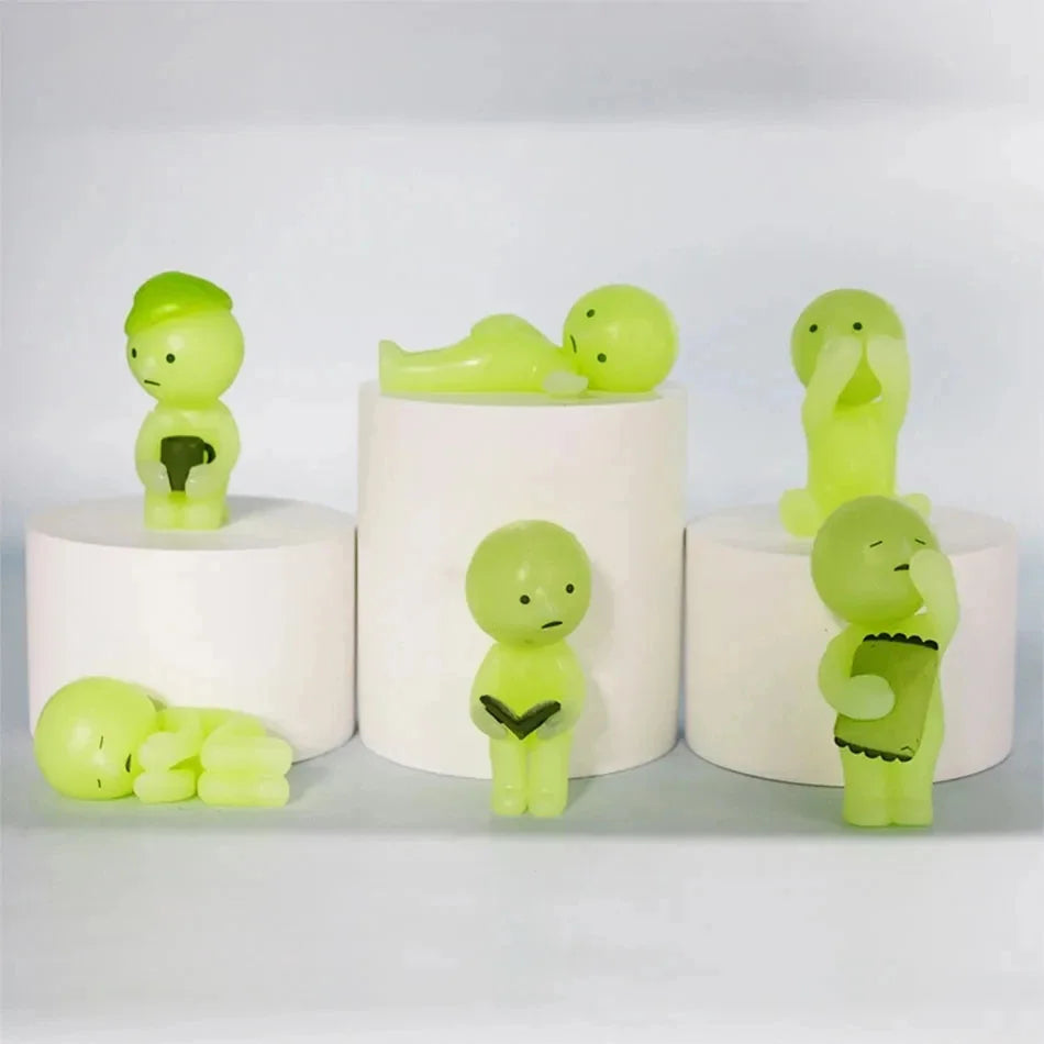 Surprise Gift blind box action figures Yoga Bedroom series multiple doll green noctilucent mysterious decoration model for toy
