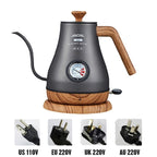 800W Electric Kettle Long Spout Coffee Kettle Tea Pot Hand Brewing Coffee Pot Tea Maker with Temperature Controller 1L