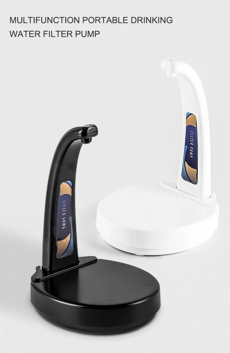 USB Rechargeable Electric Black Small Motor Pumping Automatic Water Dispenser