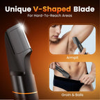 MAXGROOM Manscape Body Hair Trimmer 4 in 1 IPX6 Waterproof Pubic & Groin Shave Electric Grooming Kit for Men Nose Beard Trimmer