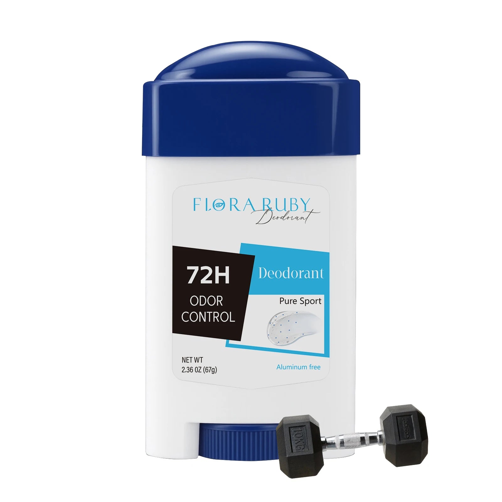 72-Hour Long-Lasting Deodorant Men，Aluminum-Free Fresh Scent，Pure Sport for Gym & Workout，Underarm Odor Body Remove，No Stains