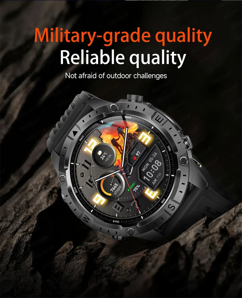 GPS Sports Smartwatch Men Women Swim Waterproof Fitness Tracker 2GB Memory Offline Maps  SpO2 Rugged Outdoor Smartwatch for Men