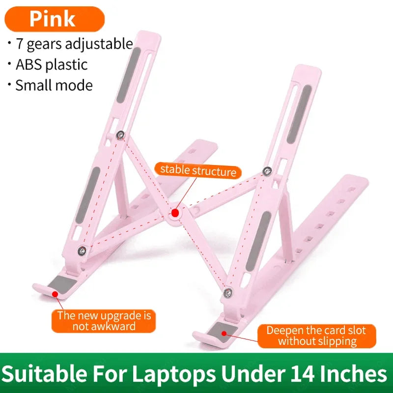 Foldable Laptop Stand Portable Adjustable Notebook Bracket Computer Monitor Holder For Macbook Air iPad Tablets Base Accessories