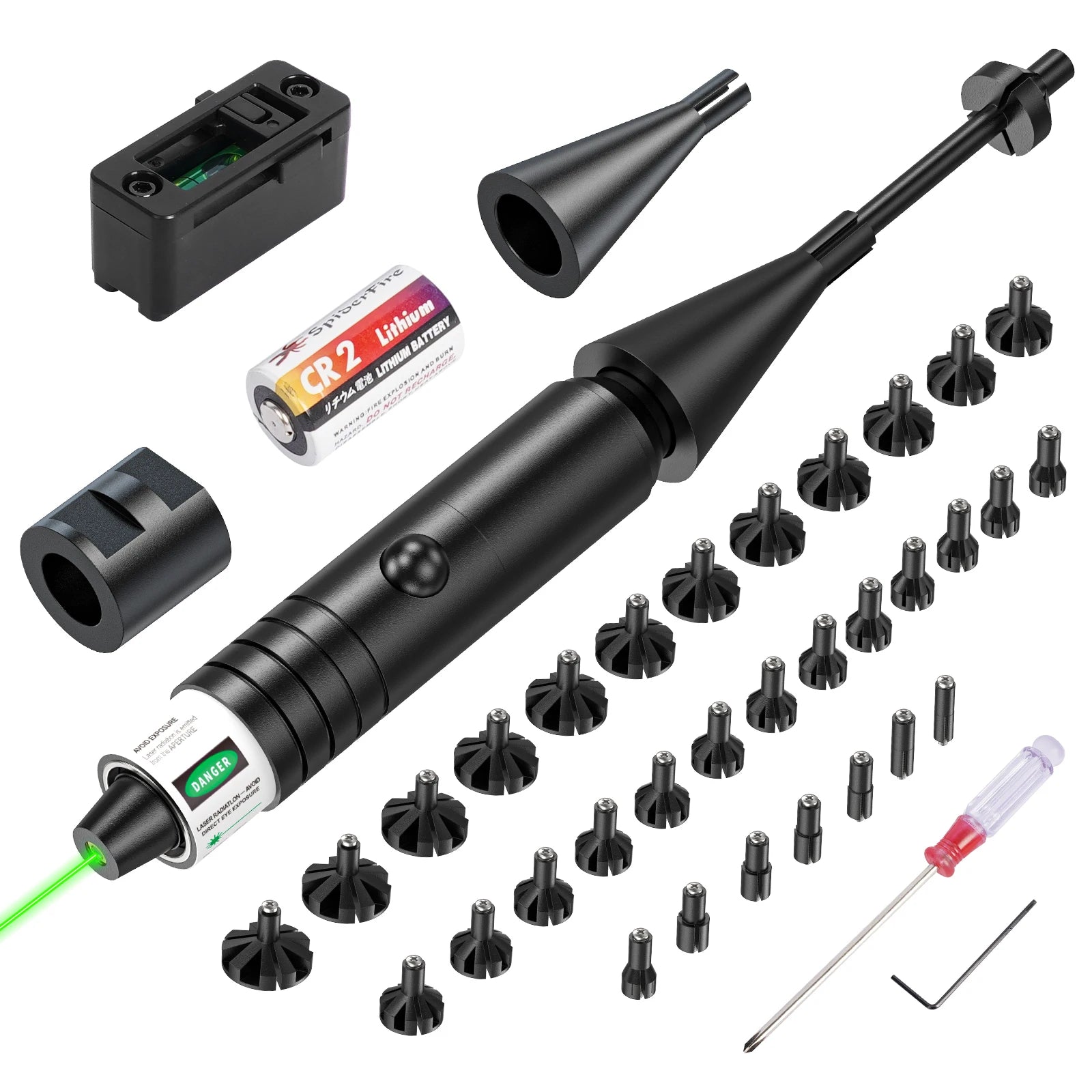 Tactical Green Laser Collimator Sight Kit for Rifle Pistol - Parallel Calibration Hunting Point Sight Suitable for Full Caliber.