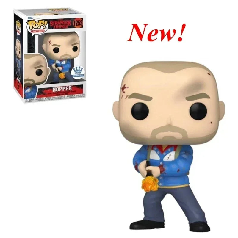 NEW!!! FUNKO POP Stranger Series #1462 Eddie #1250 Dustin Steve Robin Eleven Vinyl Action Figure Collection Models for Gifts