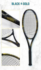 Golden-Dragon Carbon Fiber Tennis Racket For Adults, Ideal for Intermediate Training, Chinese Style Dragon, 50~60lbs, Free Gifts