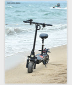 BOYUEDA Q7PRO Electric Scooter 3200W Dual Motor 52V19AH Foldable 10 Inch Tire 70KM/H Max Speed 70KM Mileage with Seat
