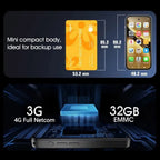 UNIWA Q333 4G Full Bands MINI Smartphone Android 3GB+64GB Mobile Phone 2000mAh Face ID WhatsApp GPS Small Phone Support TF Card