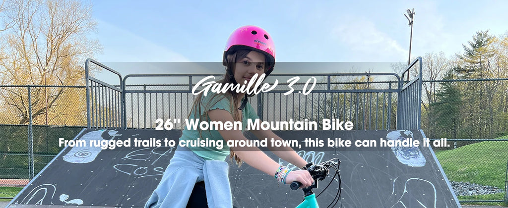 Hiland 26 Inch Women's Mountain Bike, 18-Speed with Front Suspension Fork, Dual Mechanical Disc Brakes, Aluminum Frame MTB