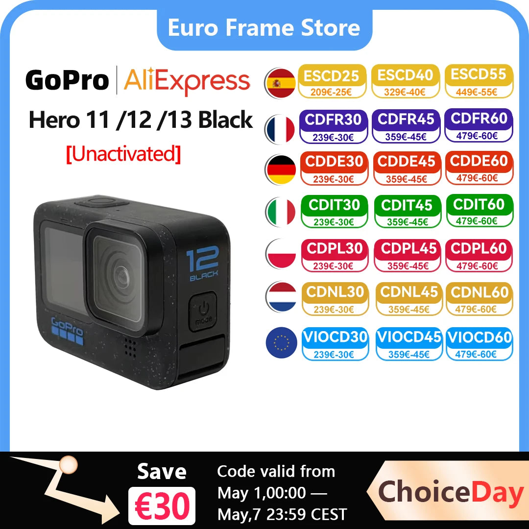GoPro HERO 11/12/13 بلیک ایکشن کیمرہ ہائپرسُموتھ 6.0 5.3k60fps ویڈیو 27MP ہیلمٹ اسپورٹ کیمرہ GoPro Hero 11/12/13 بلیک Main image