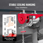 SucceBuy 1320-2200 lbs Wireless Electric Hoist with 40ft Single Cable Lifting Height Steel Wire Winch Garage Warehouse Factory