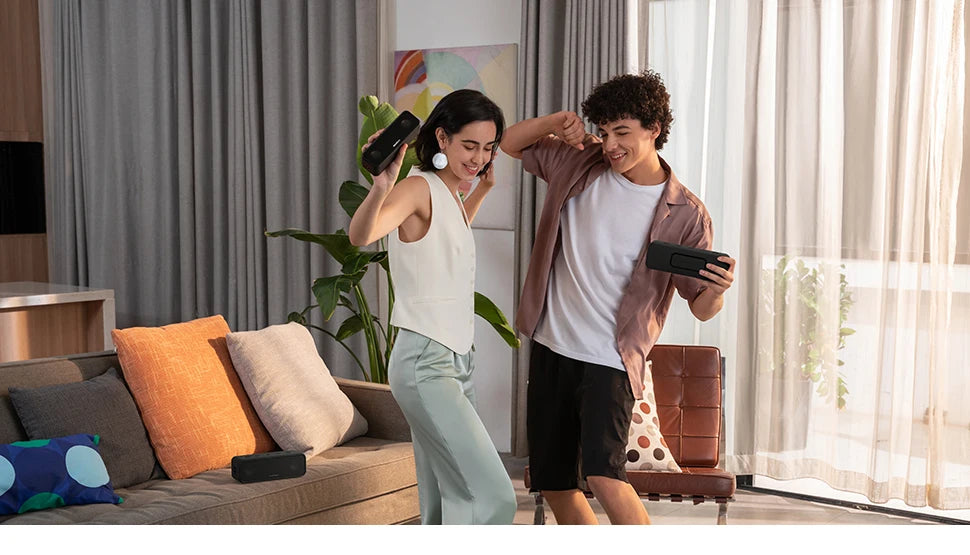 Sound core 3 from Anker: Bluetooth 5.0 loudspeaker, 24 Hours Playtime, IPX7 Waterproof Stereo Sound with Titanium Membrane Tre