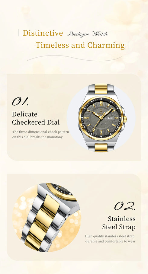POEDAGAR Fashion Ladies Watch Top Elegant Week Date Woman Clock Quartz Stainless Steel Luminous Waterproof Women's Watches Reloj