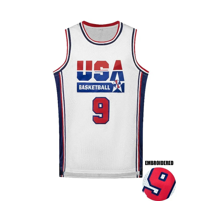 Men's Embroidered #9 Basketball Jersey Breathable Sportswear Sleeveless Training Uniform Team Vest New Design Tops Main image