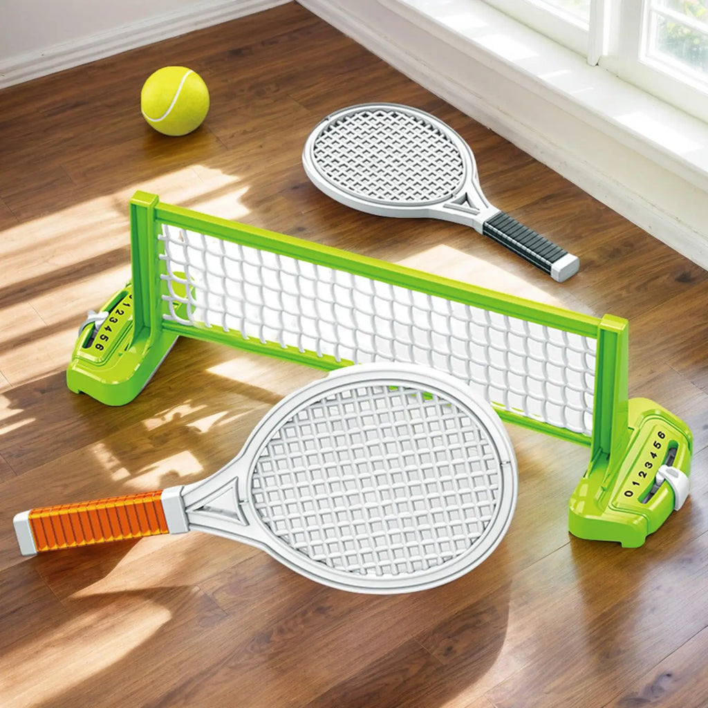 Mini Tennis Set Tennis Play Set with 2 Rackets and 1 Ball Portable Recreational Sport Equipment Indoor Outdoor Game