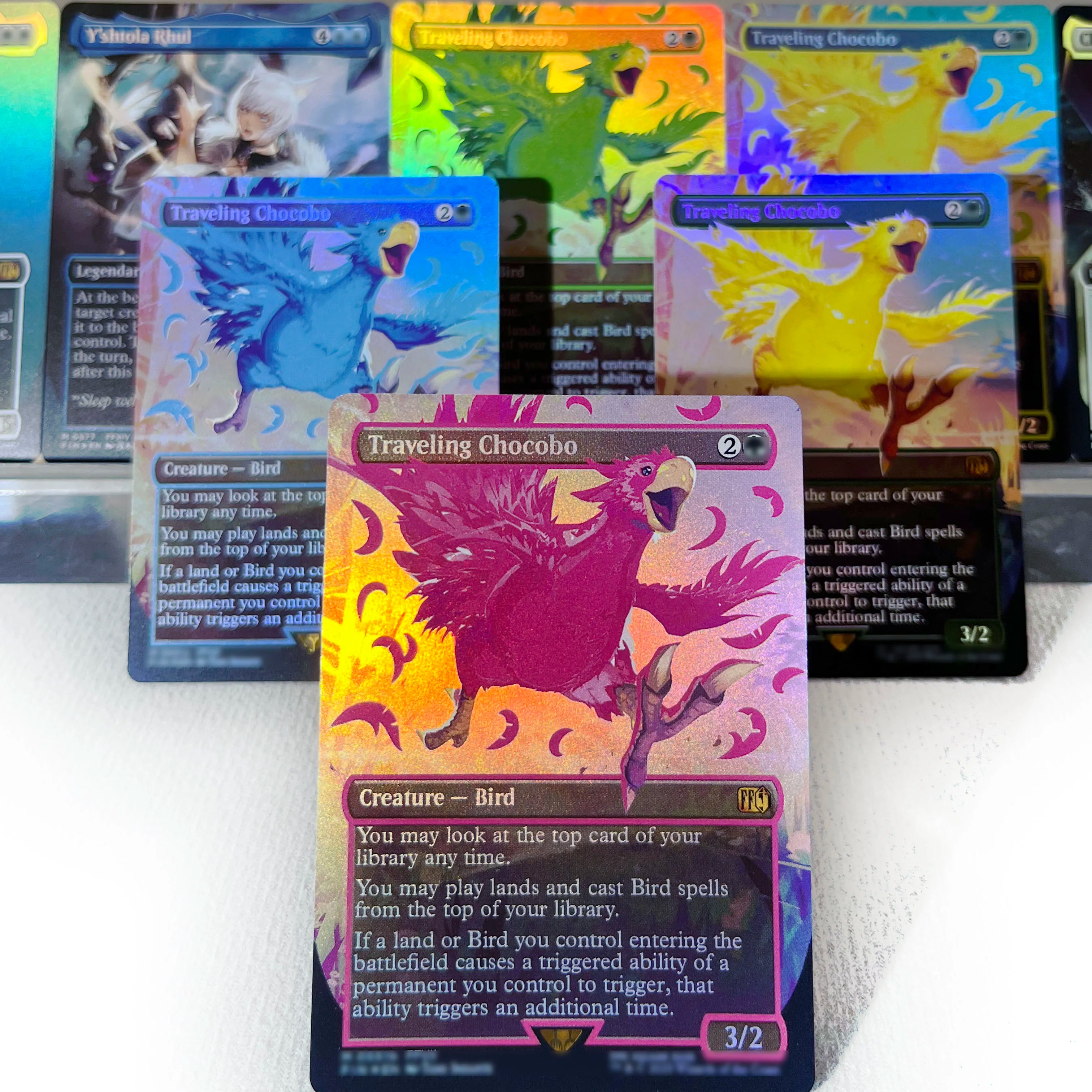 FCA FIN FIC PIP LTR FOIL4-002 magical cards Ancient Copper Dragon Tcg proxy Traveling Chocobo Celes, Rune Knight gathering