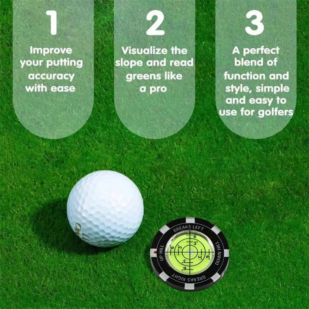 Golf Putt Ball Marker High Precision Round Green Reader Golfing Putting Aid Golf Slope Putting Reader 1PC JJ024 Secondary image
