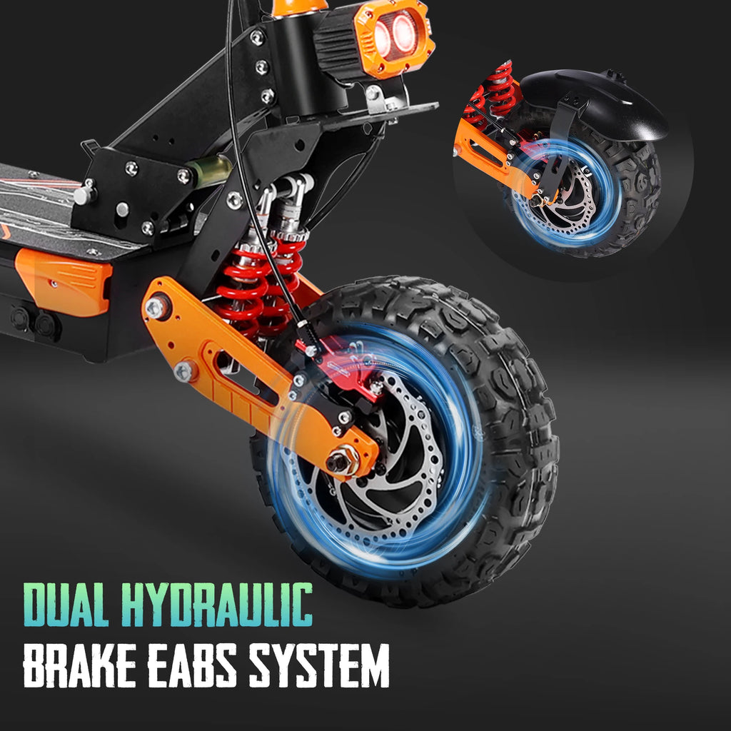 VREOM Z36-Adults Electric Scooter-5600W Motor 60V30AH Battery Off Road E-Scooter,75KM/H Speed 11'' Tire Foldable EScooter