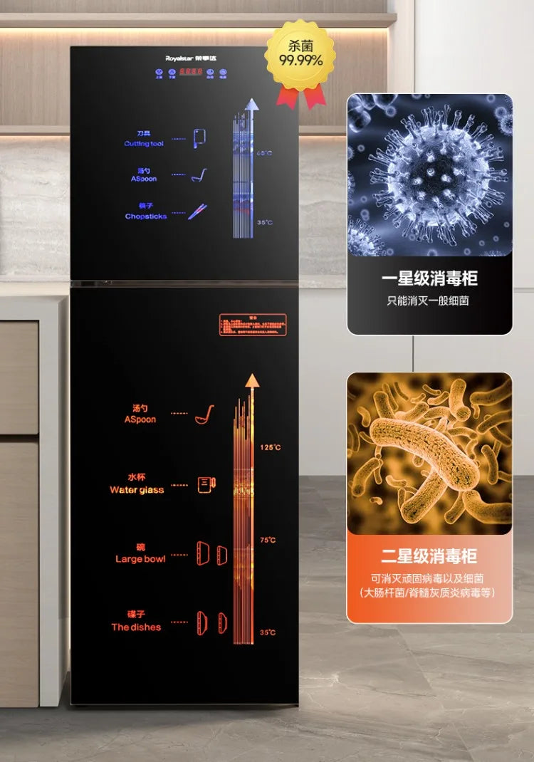 220V Royalstar Small Disinfection Cabinet Portable High Temperature Kitchen Commercial Household Desktop UV Sterilizer