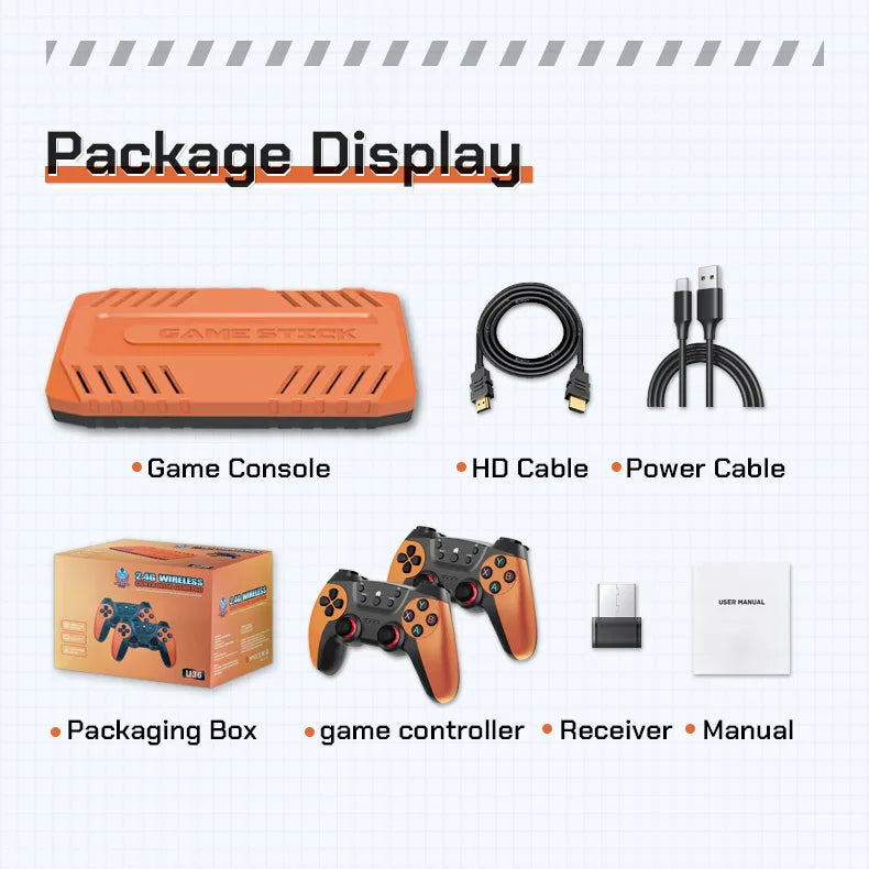 U36 Game Joystick with 50,000+ games pre-installed, 4K HD output, Retro game console, 3D, 40+ emulators, PSP, PS1