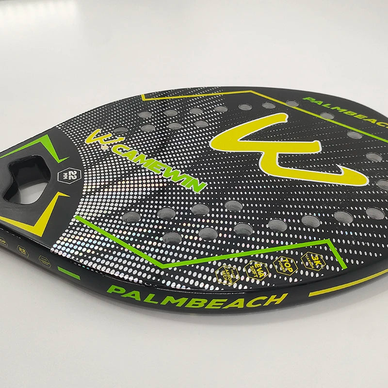 3K Camewin Beach Tennis Racket Full Carbon Fiber Rough Surface Outdoor Sports Racket For Men Women Adult Tennis Racket The New