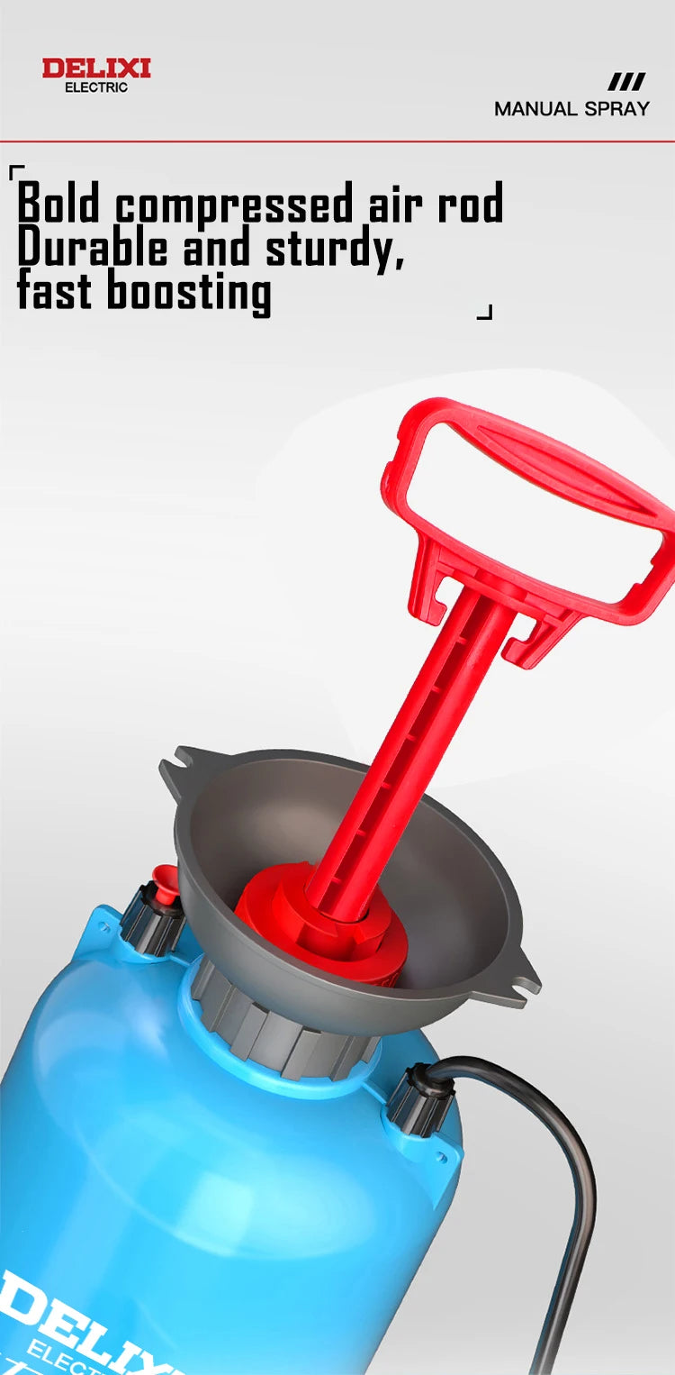 DELIXI ELECTRIC 3/5/8L Garden Sprayer Hand Pump Pressure Sprayer,Multi-Purpose Hand Pressure Garden Sprayer,for Lawn Garden