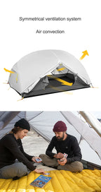 Naturehike Mongar UL 2 Tent 2 Person Backpacking Tent 20D Ultralight Travel Tent Waterproof Hiking Survival Outdoor Camping Tent