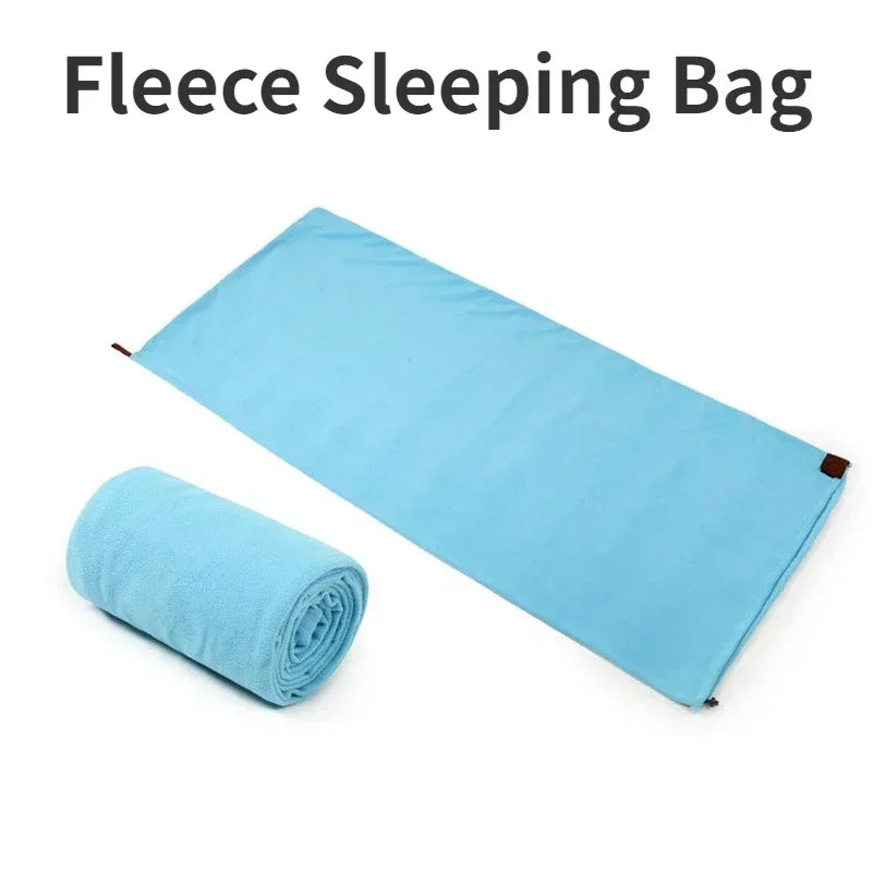 Portable Ultra-light Polar Fleece Sleeping Bag Outdoor Camping Tent Bed Travel Warm Sleeping Bag Liner Camping Sport Accessories Main image