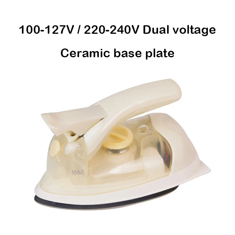 100-240V Mini Iron Handheld Garment Ironing Machine Ceramic soleplate Wet Dry Dual use Clothes Fabric Ironing Portable fortravel