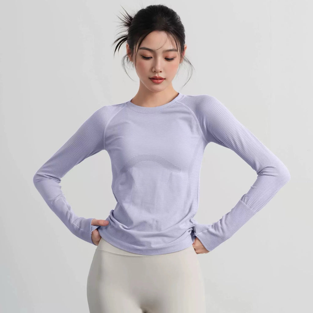 Women's Outdoor Sports Shirt Yoga Wear Fitness T-Shirt Running Workout Top Female Long Sleeves Sportswear Exercise Gym Clothing
