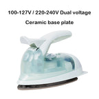 100-240V Mini Iron Handheld Garment Ironing Machine Ceramic soleplate Wet Dry Dual use Clothes Fabric Ironing Portable fortravel