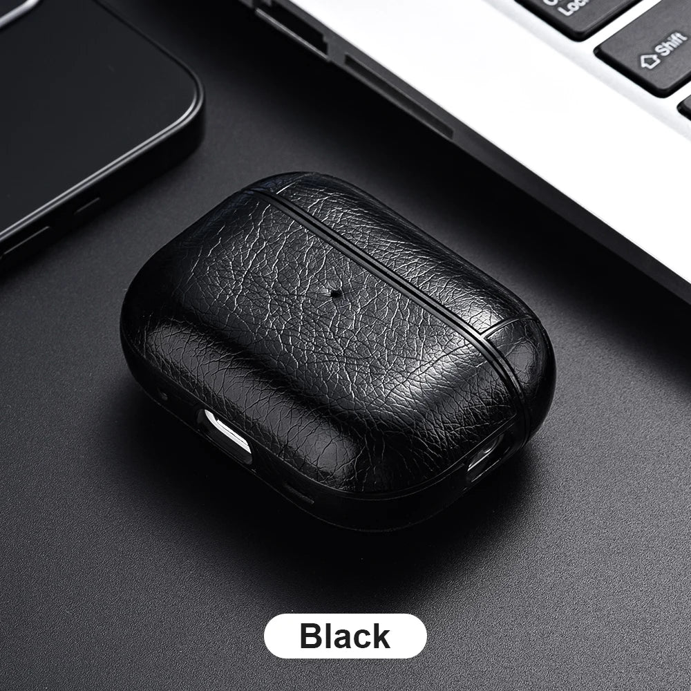 For Airpods Pro 3 Case Leather Business Earphone Case Headset Shell Headphone Cover For Apple AirPod 4 3 Pro 2nd Gen USB C Funda