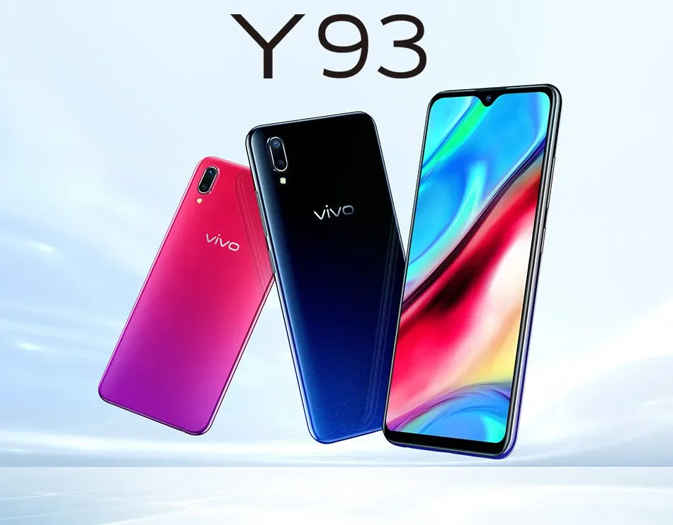 Global firmware VIVO Y93 Smartphone 4GB 64GB Octa core Android 8.1 6.2'' Camera 13MP+2.0MP Face ID cellphone y 9  Used Phone