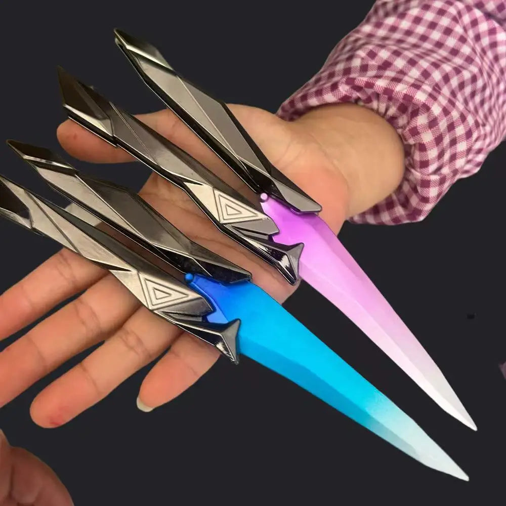 Tactical Shooter Foldable Butterfly Blade - 3D Engraved Collectible Toy Portable Melee Gear for Cosplay/Gaming Accessory Gifts