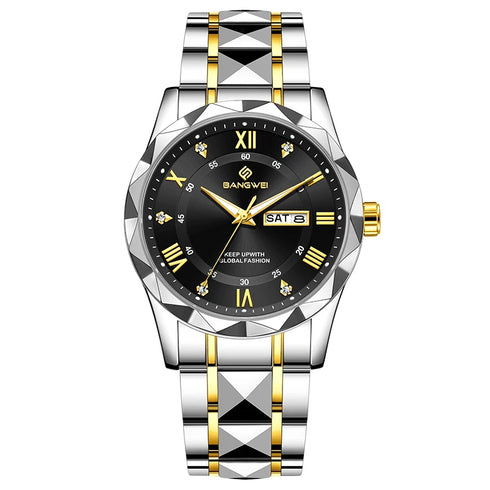 BANGWEI Elegant Luxury Quartz Woman Watch Fashion Classic Simple Stainless Clocks Auto Date Waterproof Diamond Ladies Wristwatch