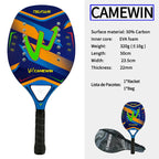 Camewin Beach Tennis Racket 50% Carbon Inner Core EVA Foam Fibe Send Protective Bag High Quality Tennis Racket 2024 the New