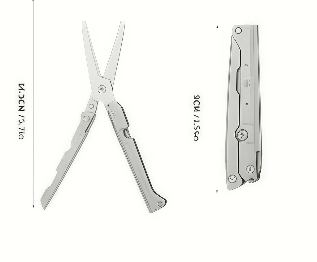 Portable Folding Stainless Steel Scissors, Multifunctional Outdoor Tool for Camping, Hunting and Fishing Survival Gear